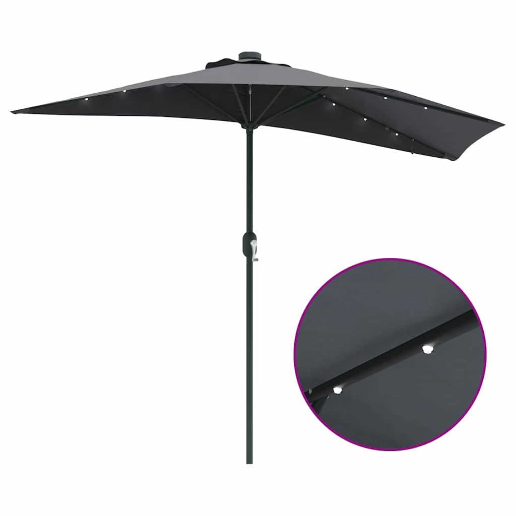 vidaXL Garden Parasol Anthracite 294 x 150 x 223 cm