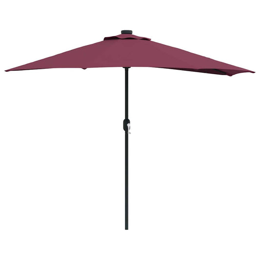 vidaXL Garden Parasol Bordeaux Red 294 x 150 x 224 cm
