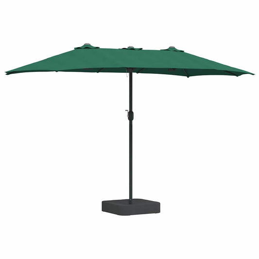 vidaXL Garden Parasol Green 385 x 209 x 244 cm Polyester and Steel