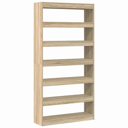vidaXL Book Cabinet 6-Tier 100 x 30 x 198 cm Engineered Wood