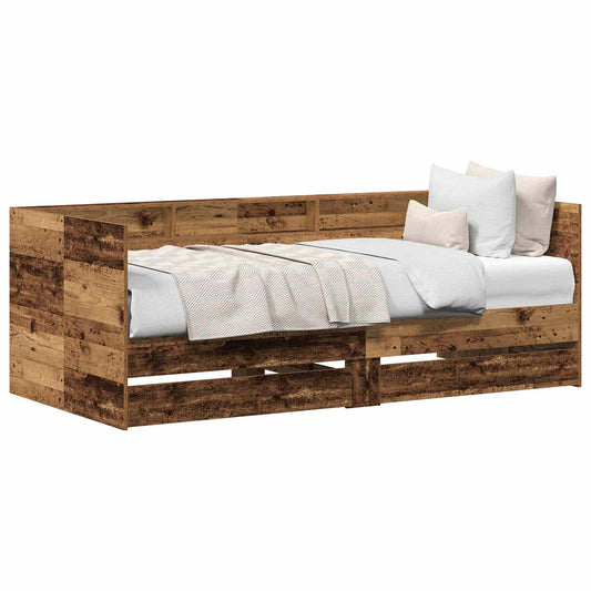 vidaXL Daybed with Headboard Old Wood 90 x 190 cm Engineered Wood