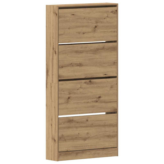 vidaXL Shoe Cabinet 80 x 21 x 163.5 cm Engineered Wood Artisan Oak