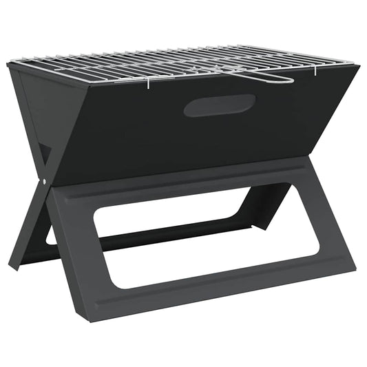 vidaXL Outdoor Grill Black 46 x 31 x 31 cm Steel