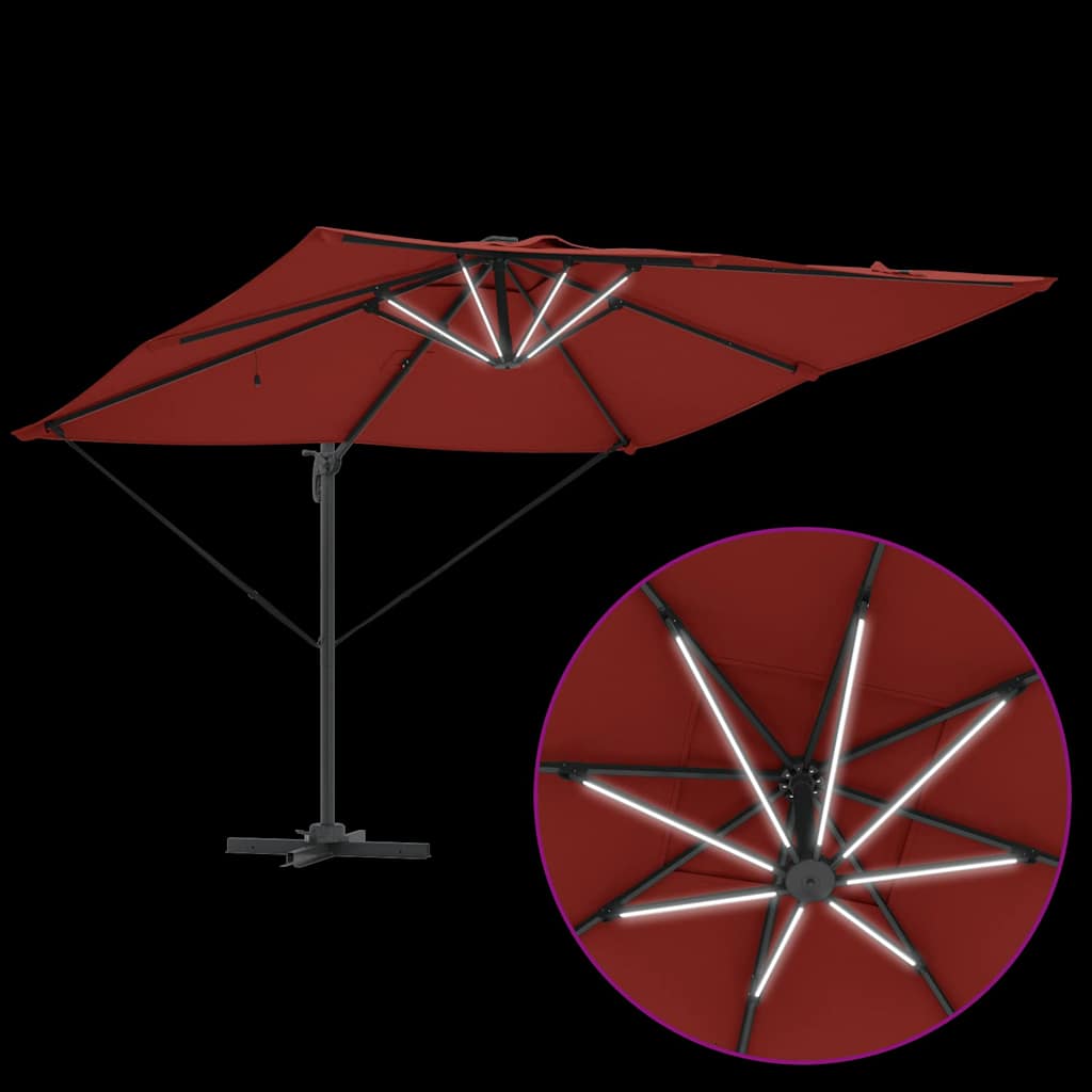 vidaXL Umbrella Terracotta 286 x 284 x 270 cm Aluminium and Polyester