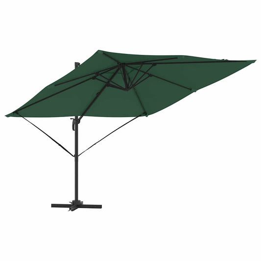 vidaXL Roma Parasol Green 286 x 284 x 265 cm Aluminium and Polyester