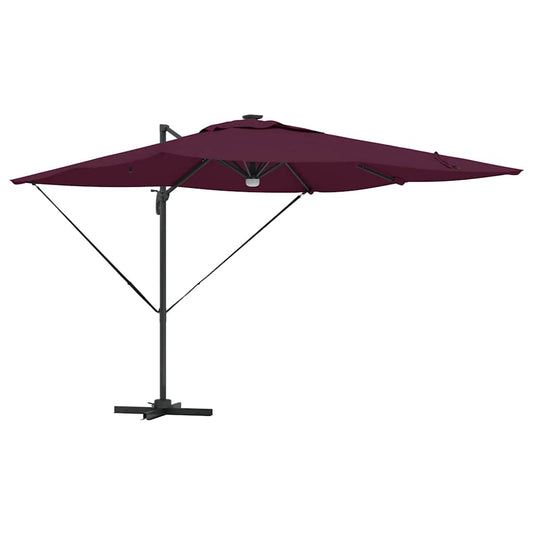 vidaXL Roma Parasol Red 286 x 284 x 270 cm Aluminium and Polyester