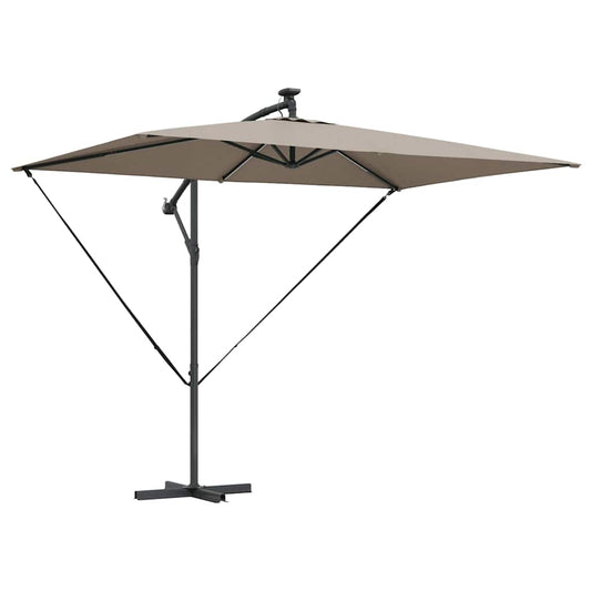 vidaXL Umbrella Taupe 294 x 200 x 270 cm Polyester and Aluminium