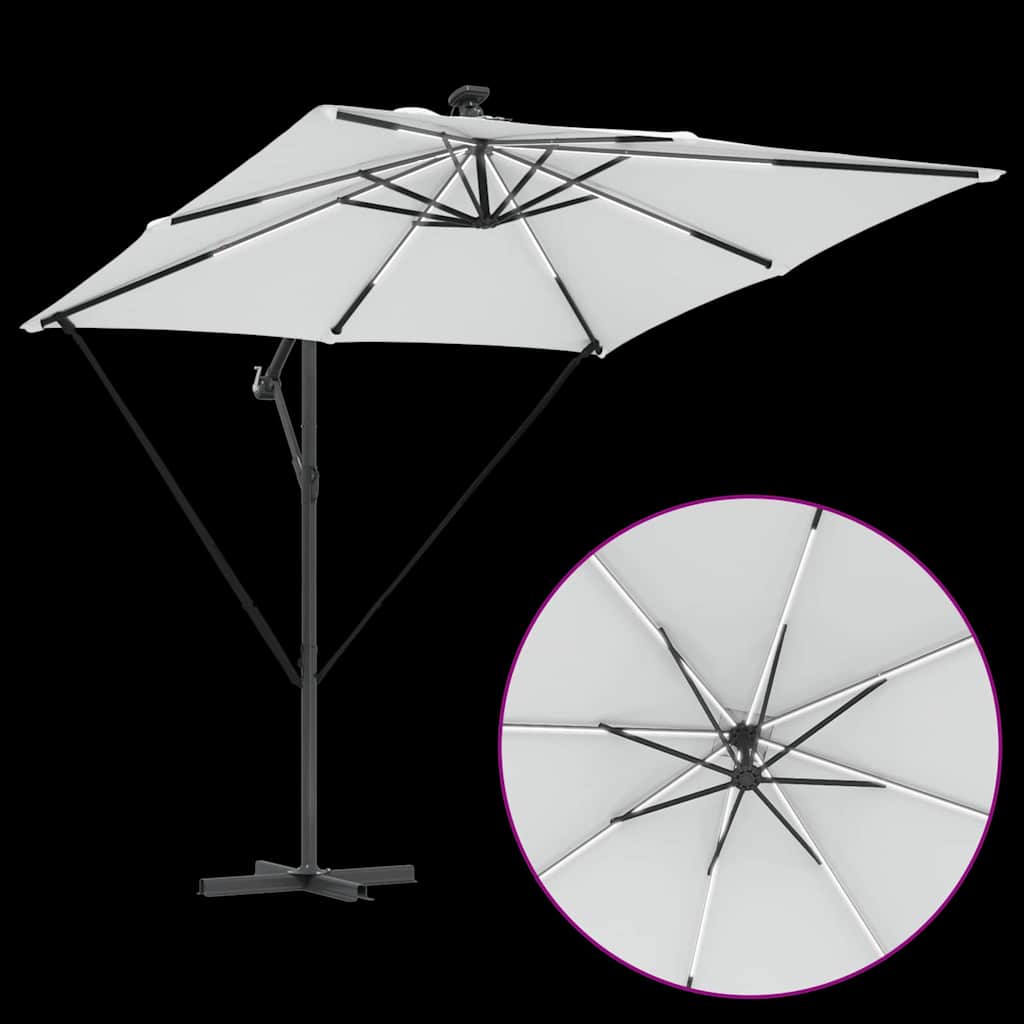 vidaXL Umbrella Sand 249 x 249 x 250 cm Polyester and Aluminium