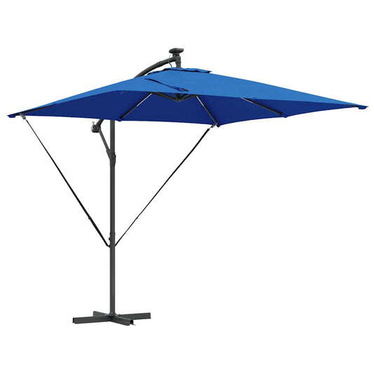 vidaXL Umbrella 249 x 249 x 250 cm Polyester and Aluminium Azurblau