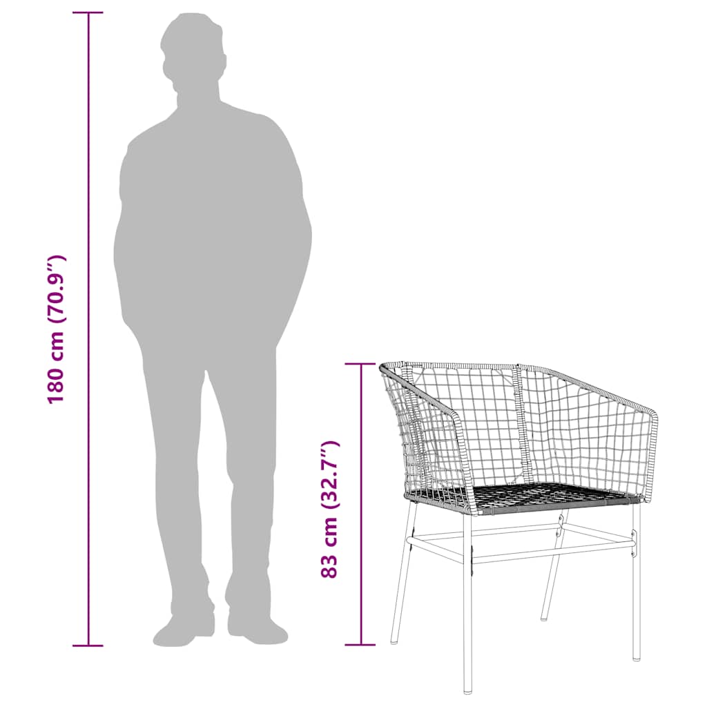 vidaXL 9 Piece Garden Dining Set Black Poly Rattan Glass