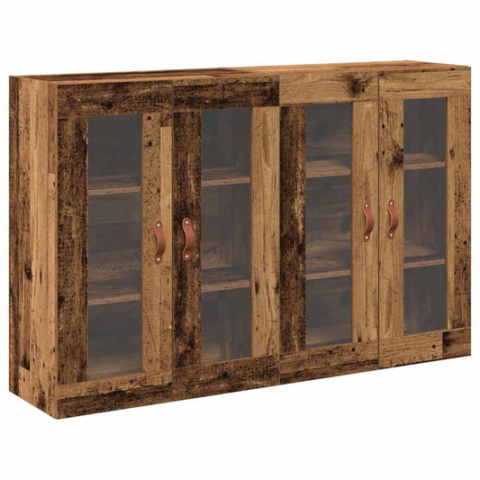 vidaXL Wall Cabinets 2 pcs Old Wood 69.5 x 34 x 90 cm Engineered Wood