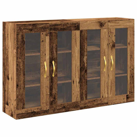 vidaXL Wall Cabinets 2 pcs Old Wood 69.5 x 34 x 90 cm Engineered Wood