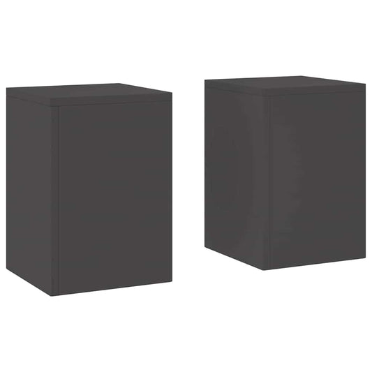 vidaXL Plant Stand 2 pcs Black 24 x 24 x 35 cm Steel