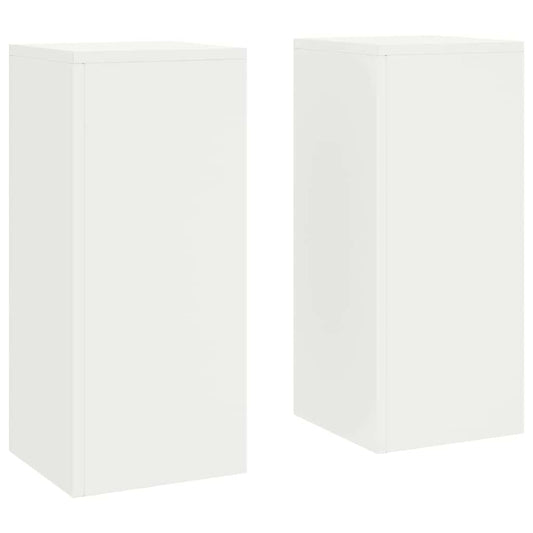 vidaXL Plant Stand 2 pcs White 24 x 24 x 55 cm Steel