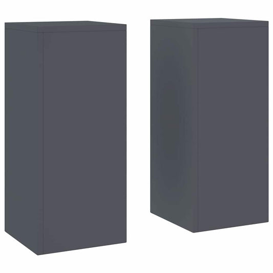 vidaXL Plant Stand 2 pcs Anthracite 24 x 24 x 55 cm Steel