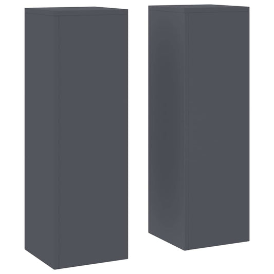 vidaXL Plant Stand 2 pcs Anthracite 24 x 24 x 75 cm Steel