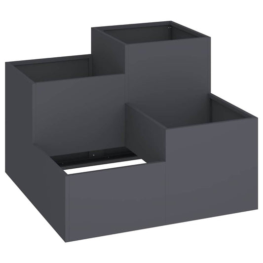 vidaXL Garden Planter Anthracite 80 x 80 x 60 cm Steel