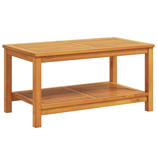 vidaXL Side Table Oil Natural 90 x 50 x 45 cm Solid Acacia Wood