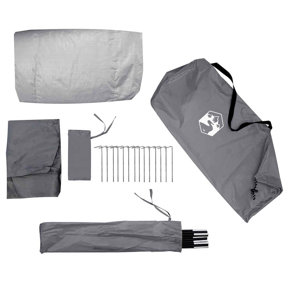 vidaXL Tunnel Tent 4-Person 4-Person Grey and Orange