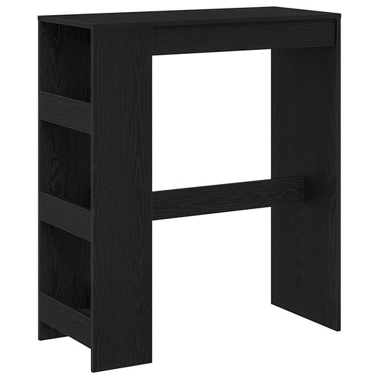vidaXL Bar Table with Racks Black Oak 90x40x103,5 cm Engineered Wood