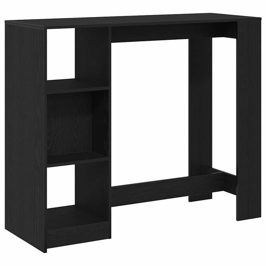 vidaXL Bar Table 124 x 46 x 103.5 cm Engineered Wood Black Oak