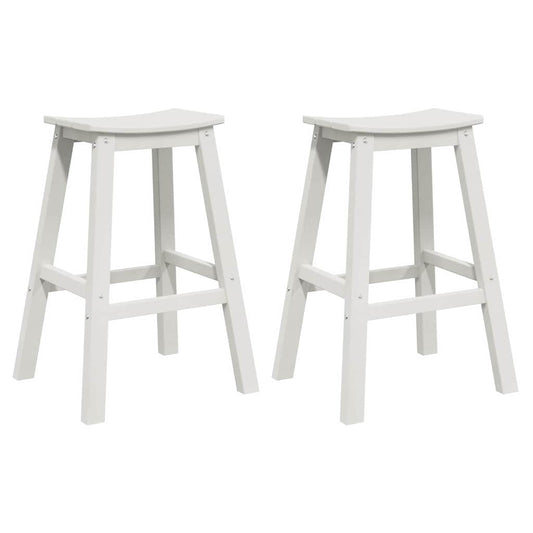 vidaXL Bar Stool 2 pcs White 52 x 43 x 73.5cm HDPE