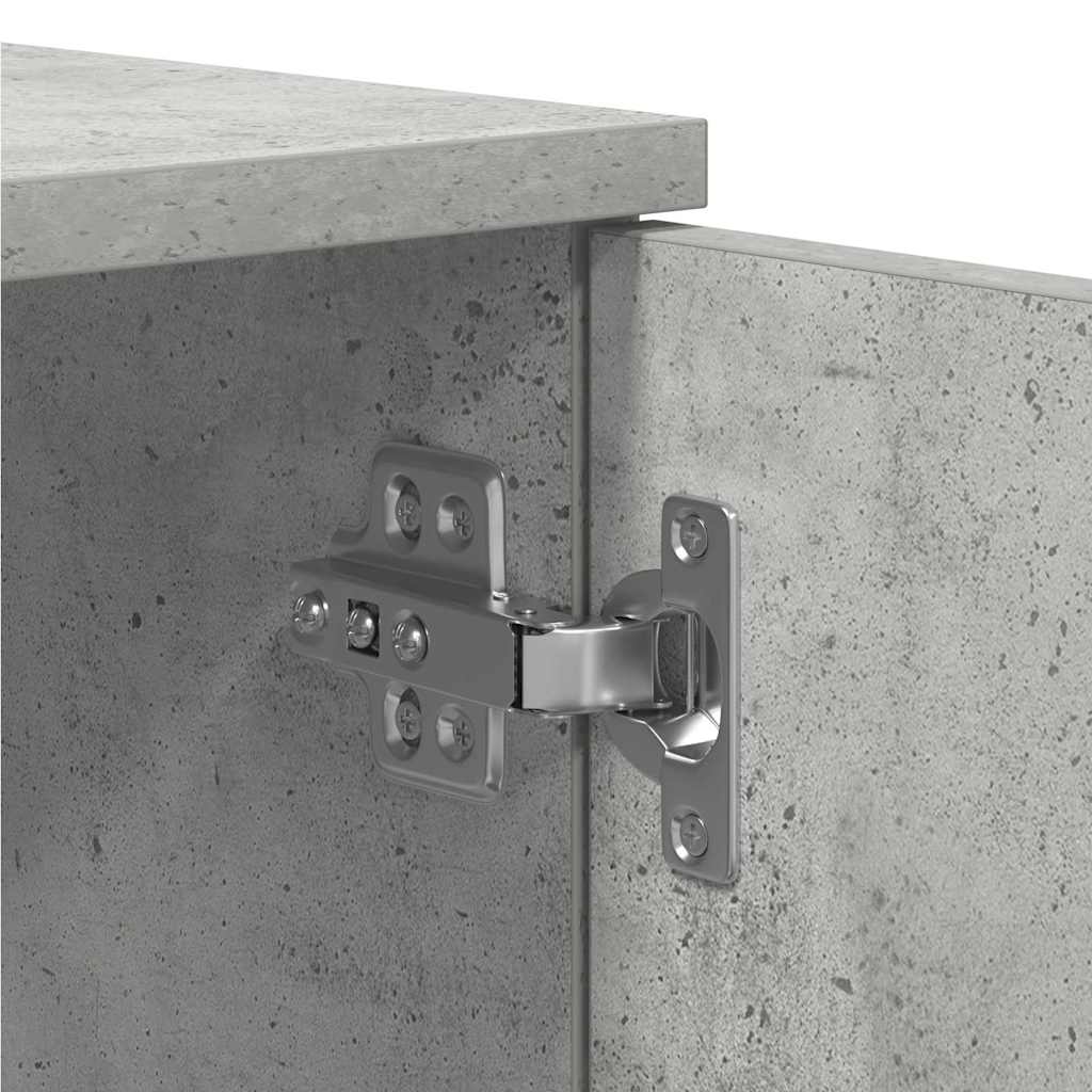 vidaXL Bed Frame Concrete Grey 100 x 200 cm Engineered Wood