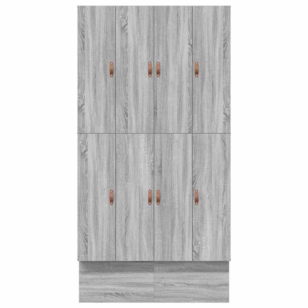 vidaXL Storage Bed Frame Grey Sonoma 120 cm Engineered Wood
