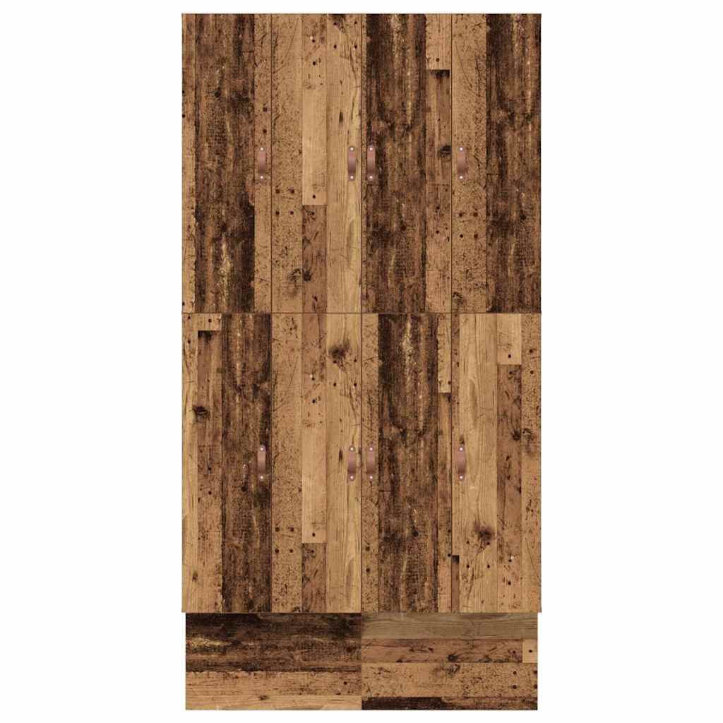 vidaXL Storage Bed Frame with Drawer Old Wood 120 cm Engineered Wood