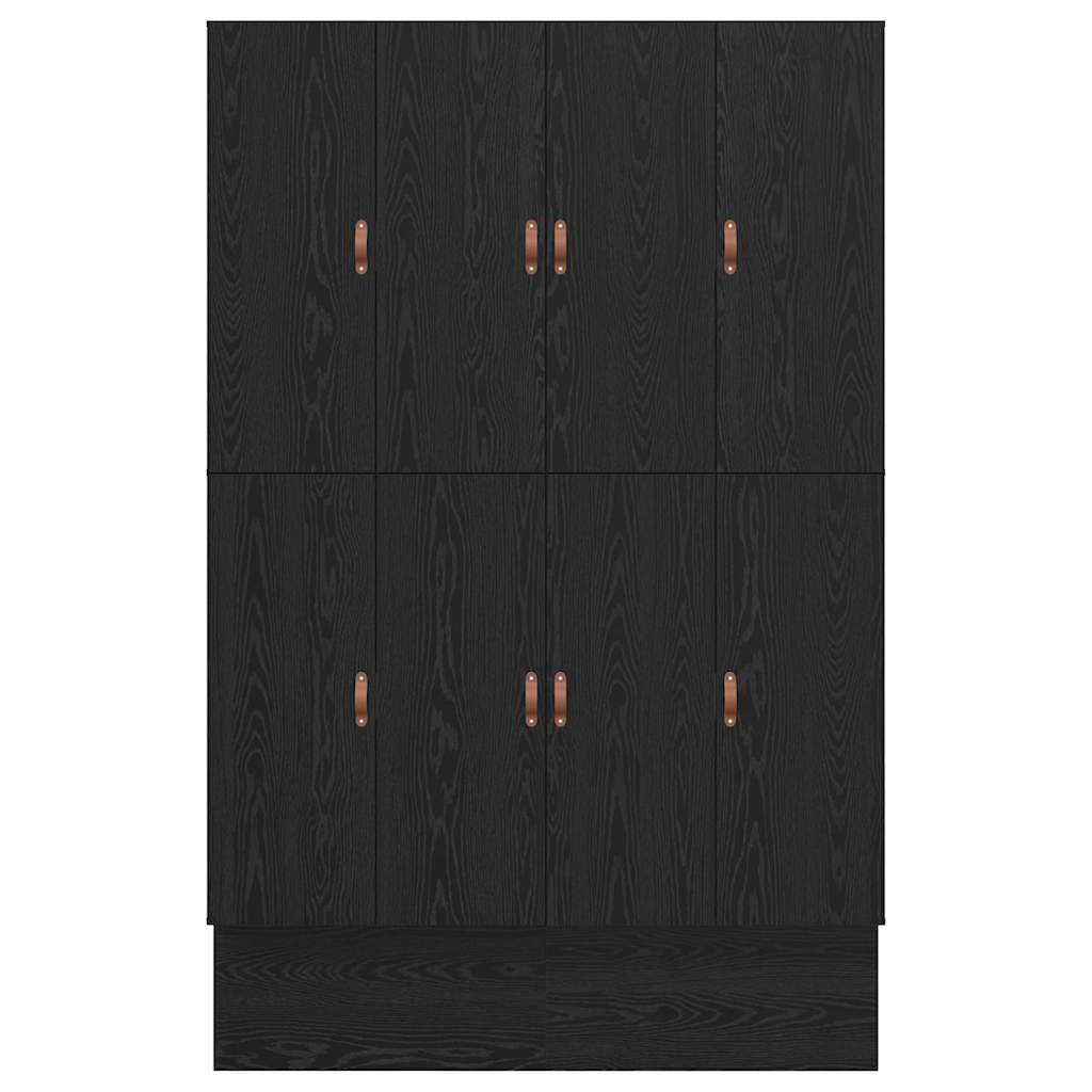 vidaXL Storage Bed Frame with Drawer Black Oak 135 cm Engineered Wood