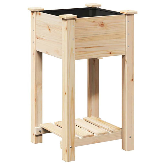 vidaXL Garden Planter Beige 45 x 45 x 76.5 cm Solid Fir Wood