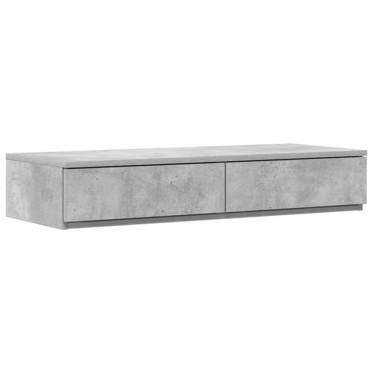 vidaXL Bed Drawers Concrete Grey 80 x 36.5 x 16.5 cm Engineered Wood