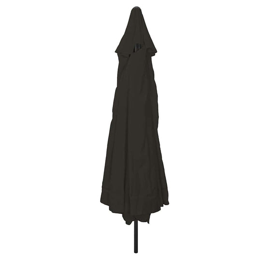 vidaXL Garden Parasol Black 394 x 394 x 248 cm Polyester and Steel