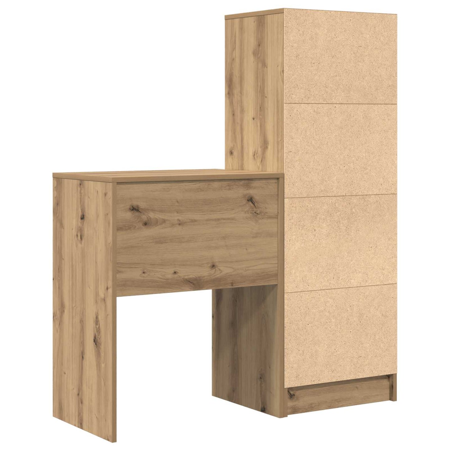vidaXL Desk with Drawer with Shelf with Storage 2 pcs Artisan Oak