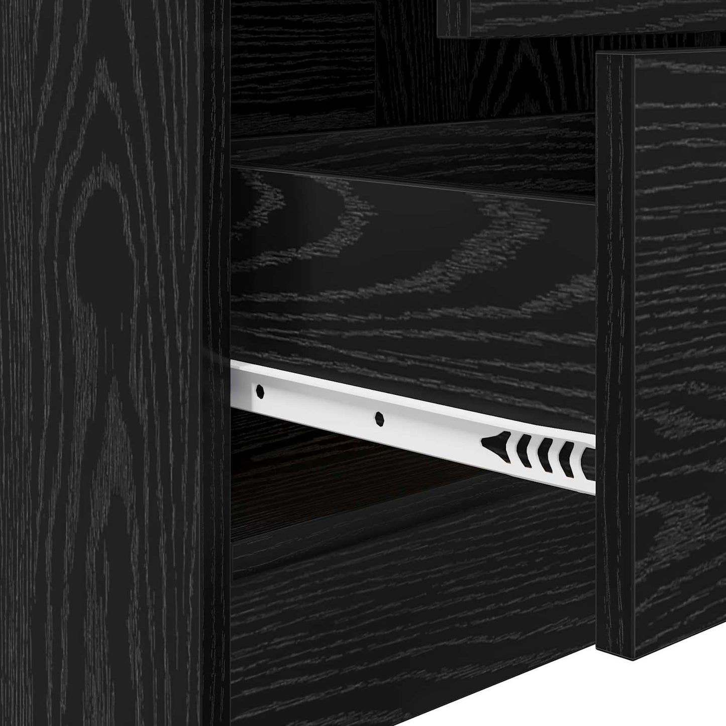 vidaXL Desk Black Oak 135.5 x 50 x 127 cm 2 pcs