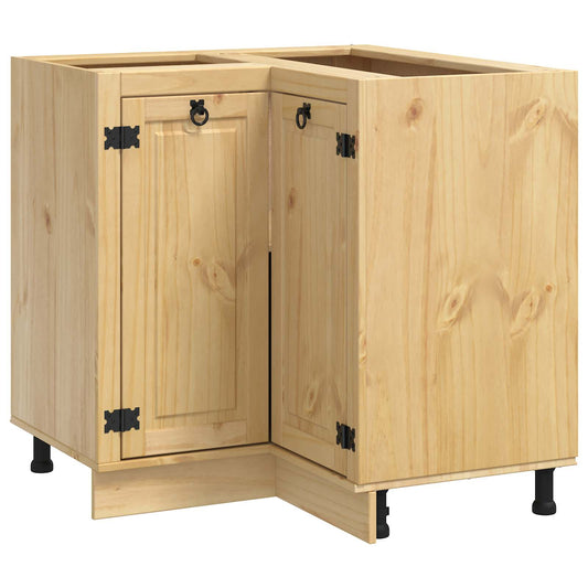 vidaXL Cabinet SKI Honey Brown 80 x 80 x 81 cm Solid Pine Wood