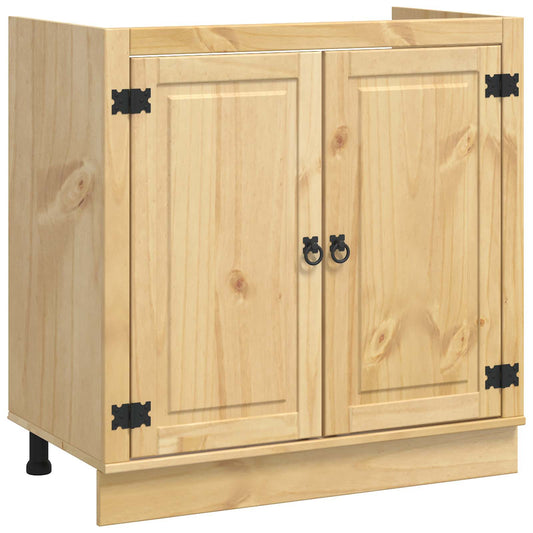 vidaXL Cabinet SKI Honey Brown 80 x 46 x 81 cm Solid Pine Wood