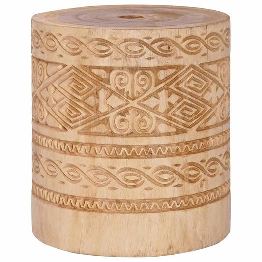 vidaXL Parasol Base 28.05 kg Natural Solid Wood Cylindrical