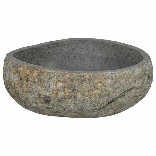 vidaXL Basin Light grey (38-45) x (30-35) x 15 cm River stone