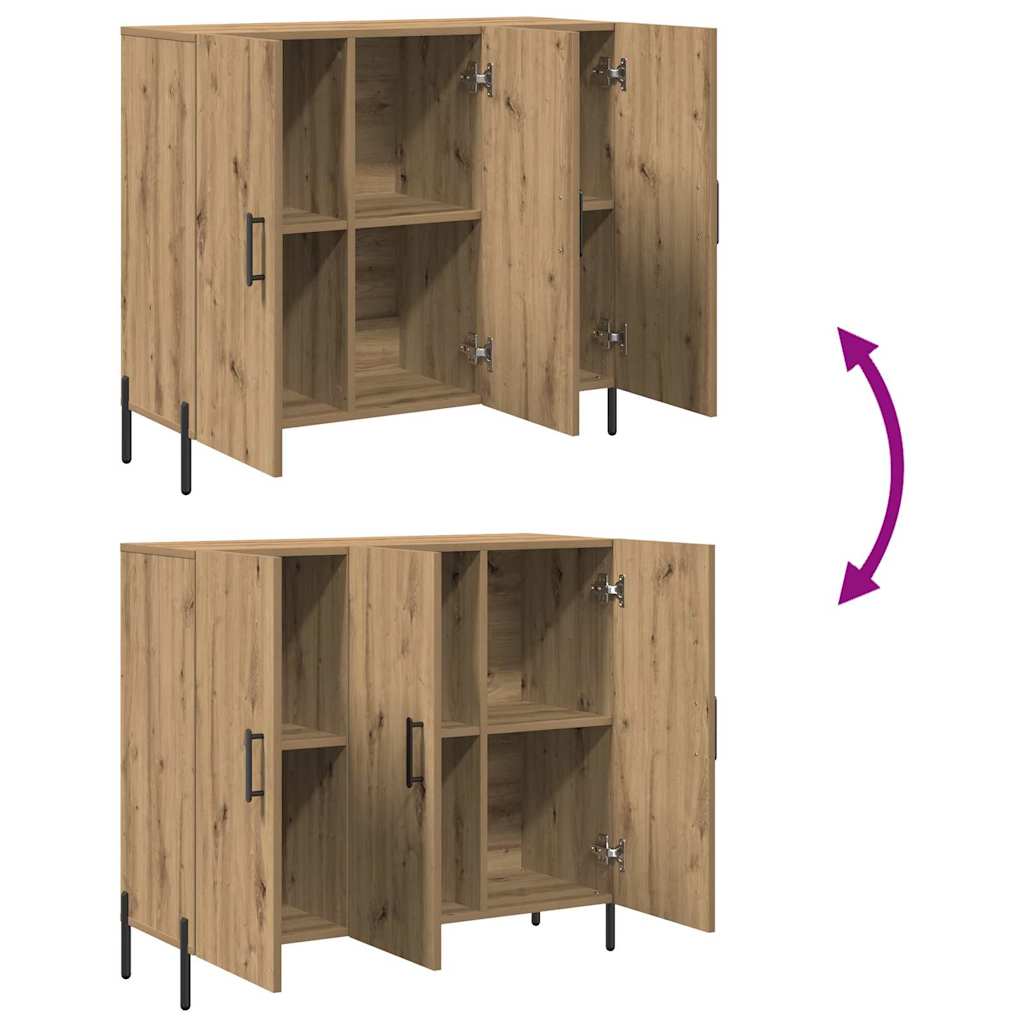 vidaXL Sideboard Artisan Oak 90 x 34 x 80 cm Engineered Wood