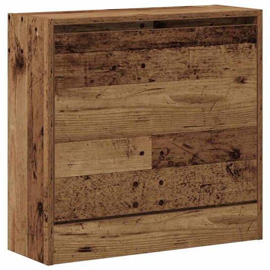 vidaXL Shoe Cabinet with Door Old Wood 60 x 21 x 57 cm Engineered Wood