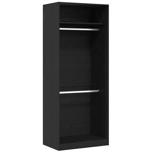 vidaXL Wardrobe Black Oak 80 x 50 x 200 cm Engineered Wood