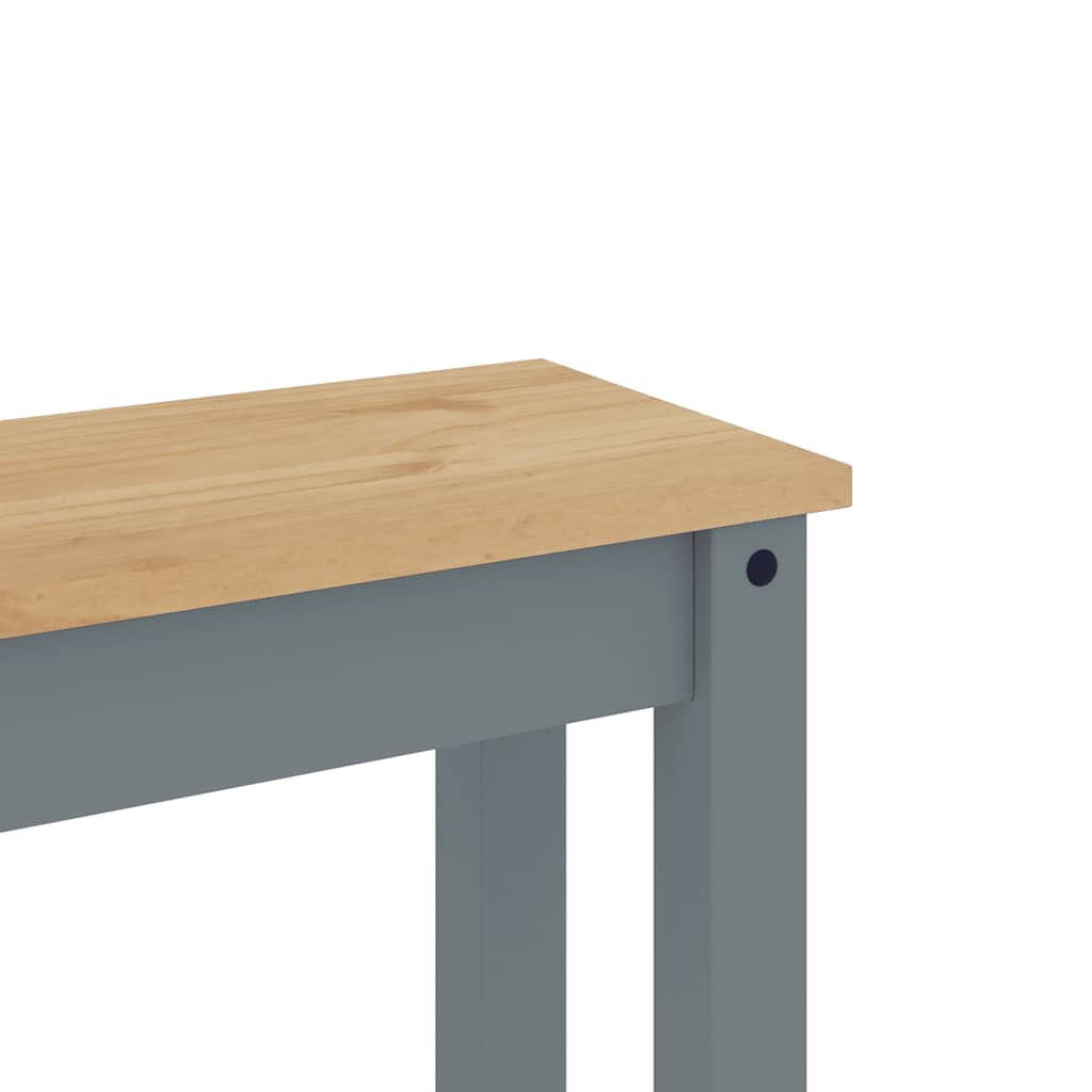vidaXL 3 Piece Dining Set "PANAMA" Grey Solid Wood Pine