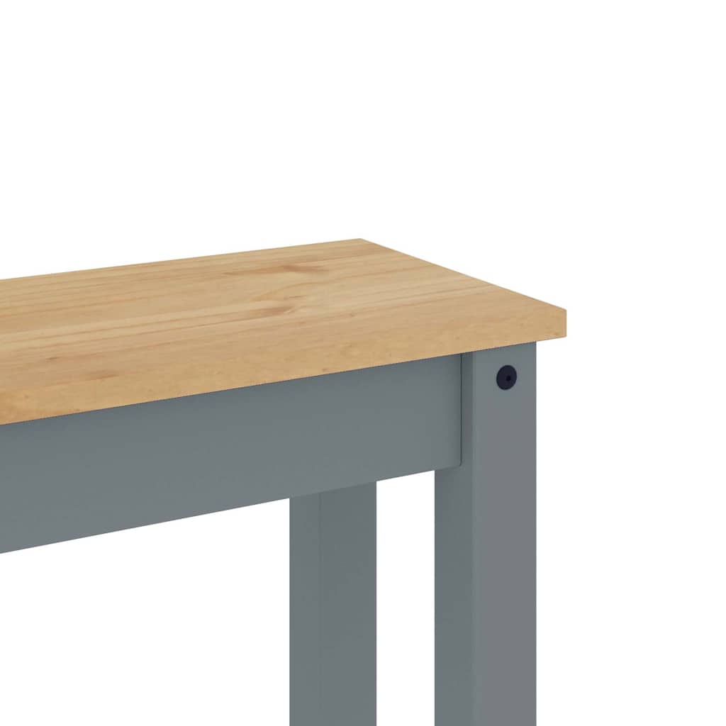 vidaXL 3 Piece Dining Set PANAMA Grey Solid Wood Pine