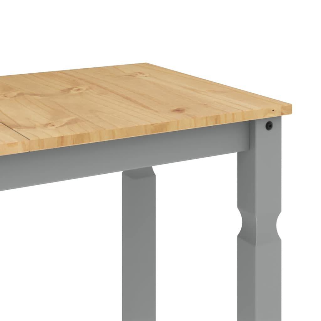 vidaXL 3 Piece Dining Set "PANAMA" Grey Solid Wood Pine