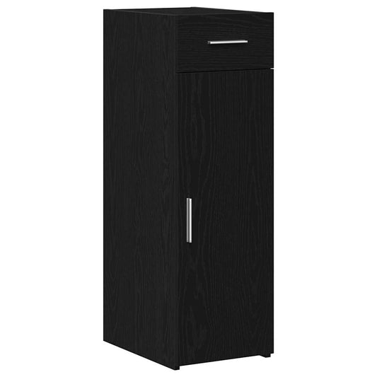 vidaXL Sideboard with Drawer Black Oak 30 x 42.5 x 93 cm