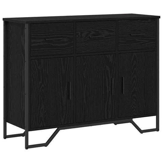 vidaXL Sideboard with Drawer Black Oak 97 x 32.5 x 74.5 cm