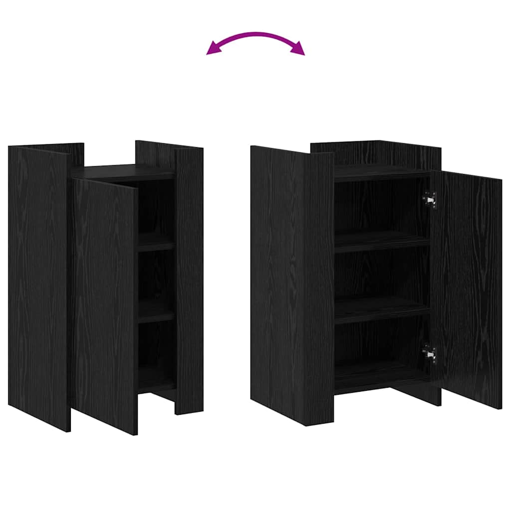 vidaXL Sideboard Black Oak 45 x 35 x 75 cm