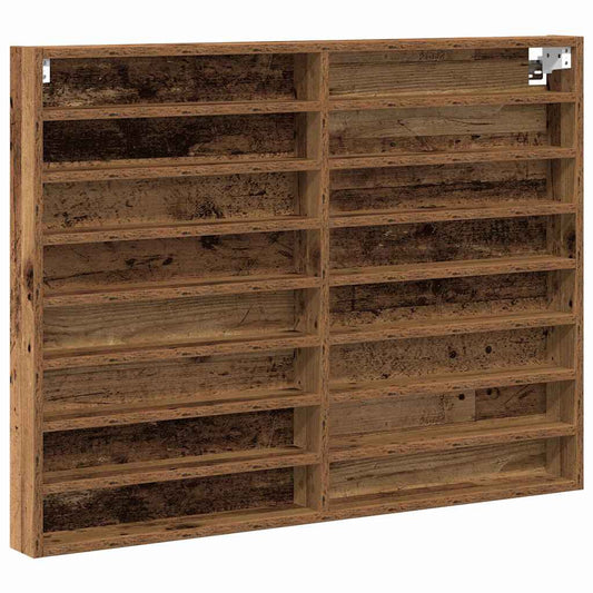 vidaXL Display Cabinet Old Wood 100 x 8.5 x 75 cm Engineered Wood