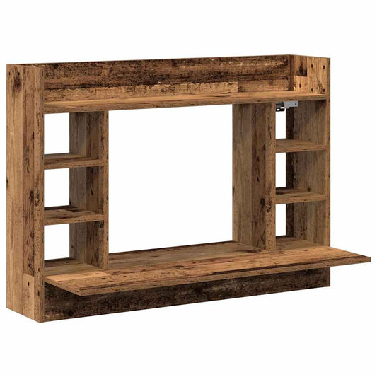 vidaXL Wall-Mounted Desk Old wood Engineered wood 105 x 48 x 75 cm